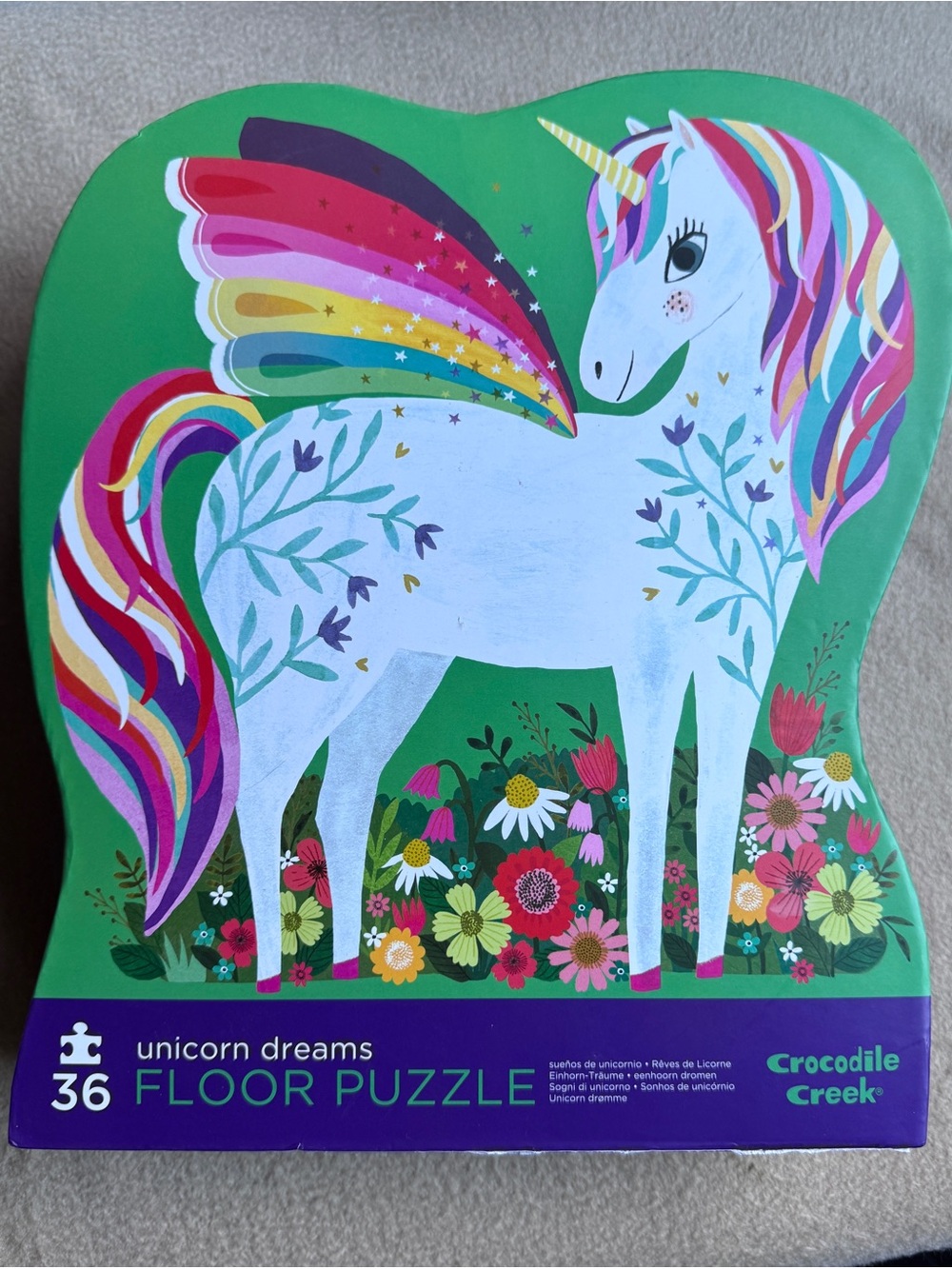 Crocodile Creek Unicorn Dreams 36-Piece Floor Puzzle - Multicolor